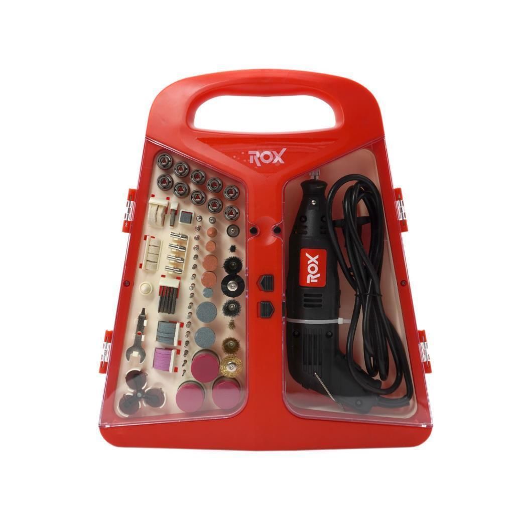 Rox Wood 0074 Mini Taşlama Gravür Makinası Hobi Seti 242 Parça