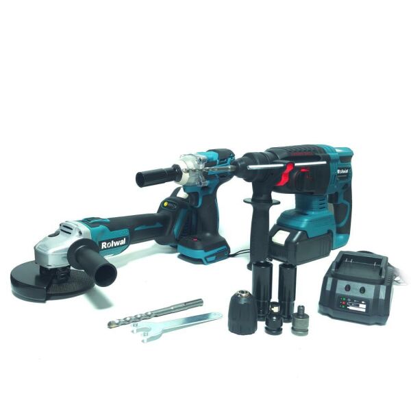 Rolwal Profesyonel 3lü Tamir Seti 18 Volt 4 Amper