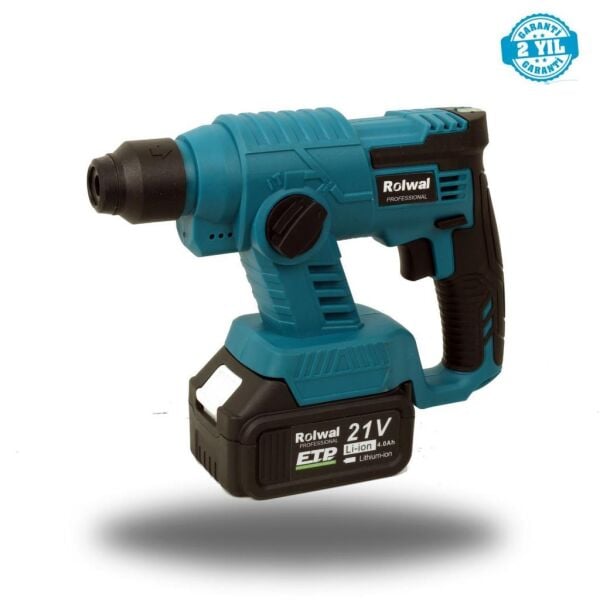 Rolwal Akülü Kırıcı Delici ve Avuç Taşlama Makinesi Seti 21V 4 Amper 2 li Set