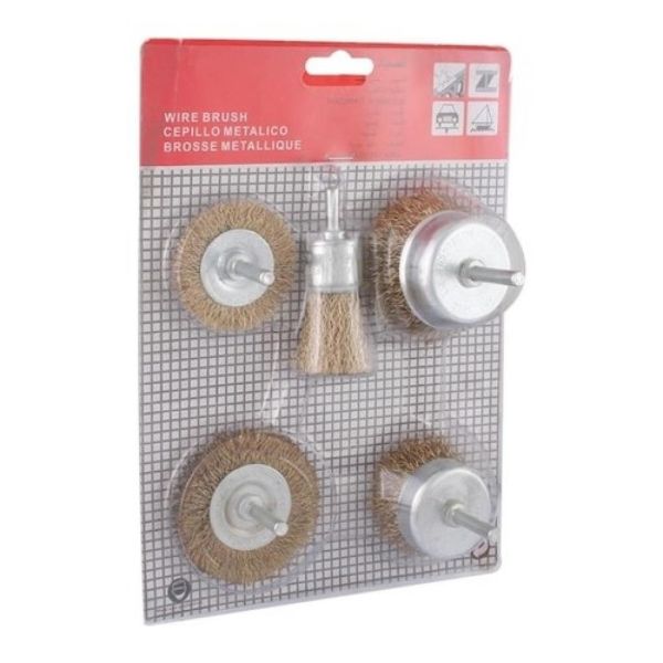 LEO 5 Parça Pimli Sarı Tel Fırça Seti