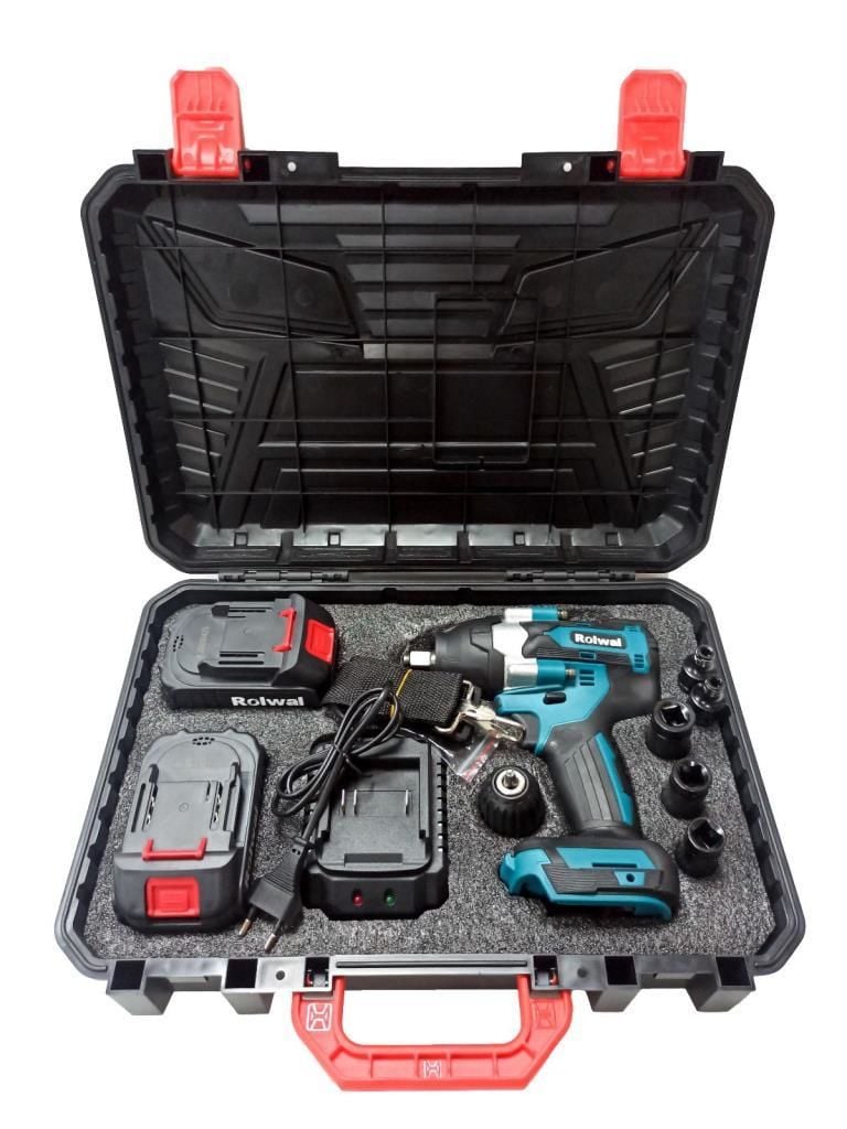 Rolwal Akülü 800 nm Somun Bijon Sıkma ve Sökme Makinesi 15 Pil - 36V 5 Amper