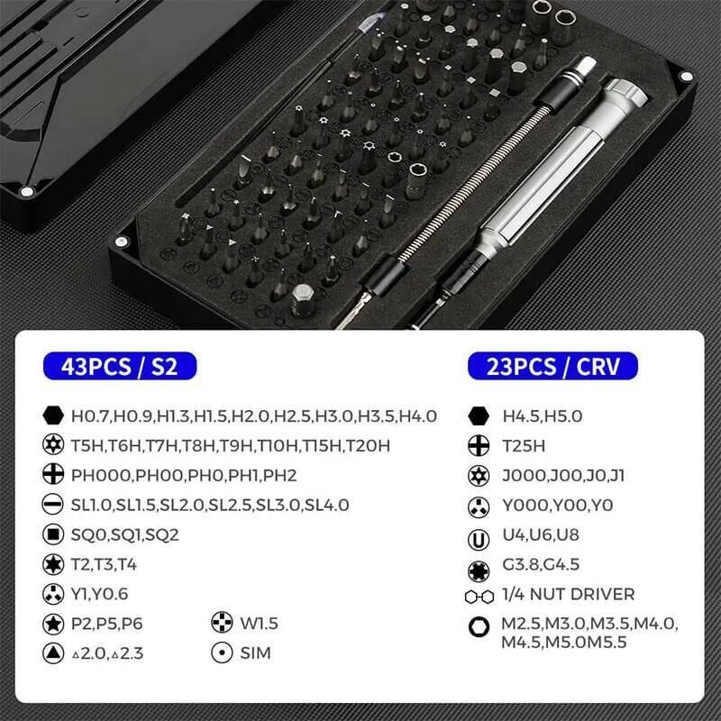 UF Tools KS-800088 Hassas 89 Parça Elektronik Onarım Tornavida Seti