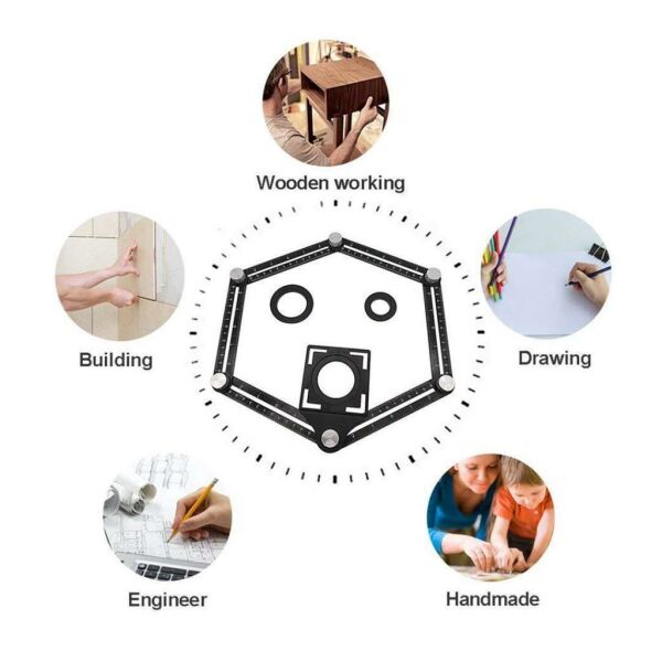 ROX WOOD FONKSİYONLU ALÜMİNYUM ŞABLON CETVELİ