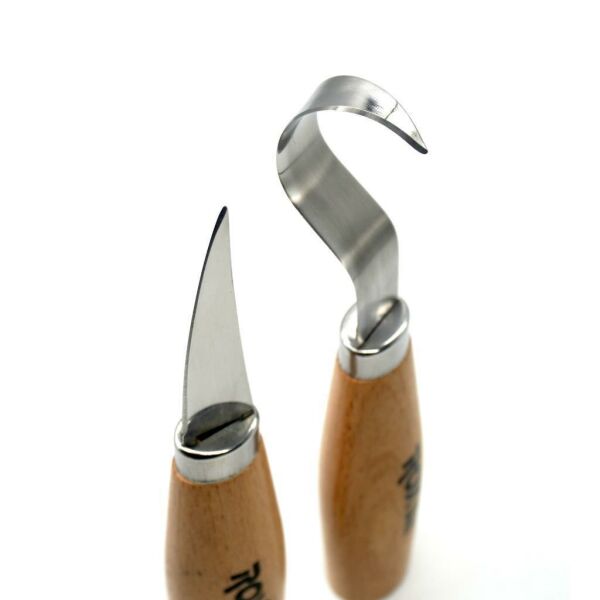 ROX WOOD 2 PARÇA KAŞIK OYMA BIÇAK SETİ