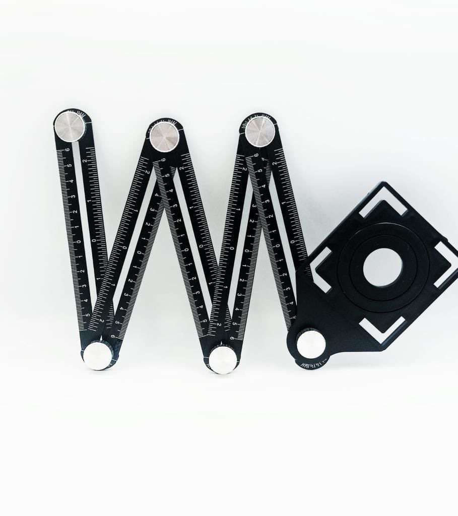 LEO Alüminyum Çok Fonksiyonlu Delik Şablon Cetveli