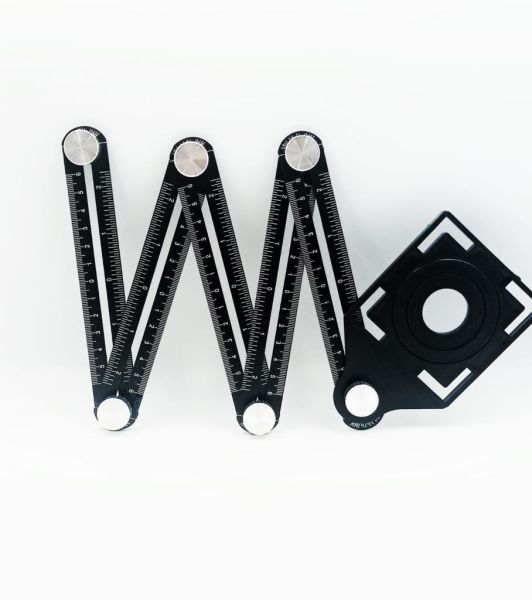 LEO Alüminyum Çok Fonksiyonlu Delik Şablon Cetveli