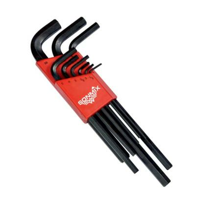 SONMİX 9 Parça Profesyonel Düz Allen Takımı 180 mm.