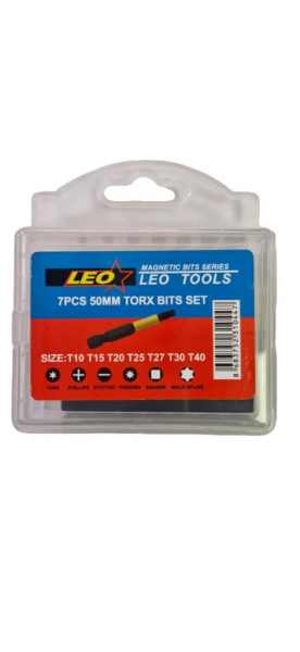 LEO S2 Kalite 7 Parça Torx Bits Seti T10-T15-T20-T25-T27-T30-T40