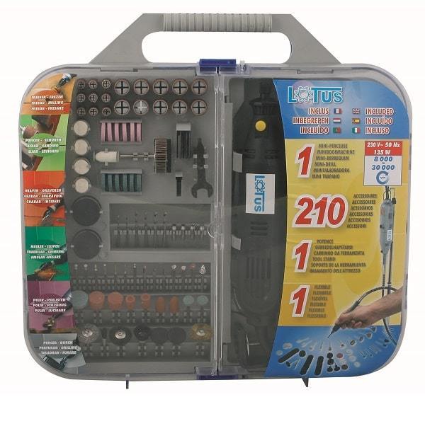LOTUS 210 Parçalı Mini Matkap Seti