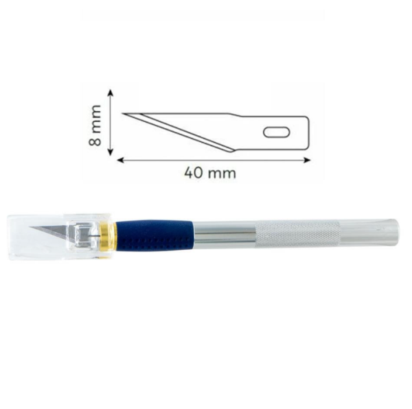 Leo SX-06D Neşter Tip Maket Bıçağı 9 mm (2 Yedekli)