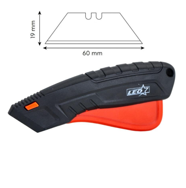 Leo SX-9607 Otomatik Geri Çekmeli Emniyetli Maket Bıçağı