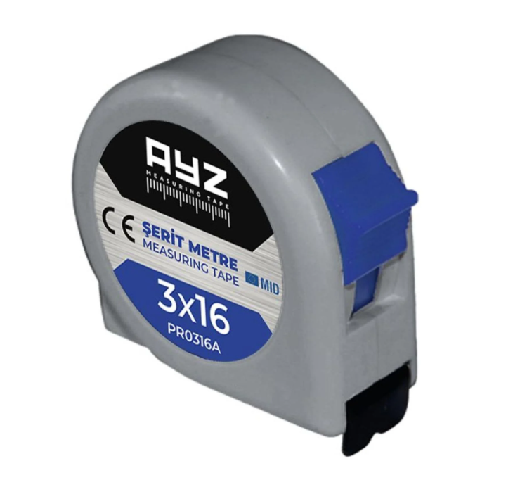 AYZ Şerit Metre Gri (Pr0316A) 3X16 Mt