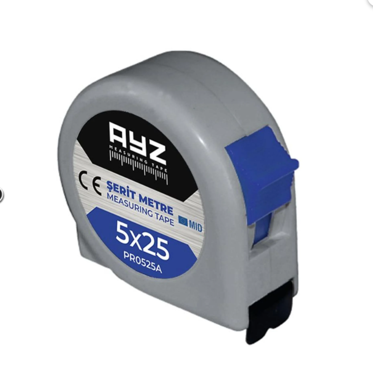 AYZ Şerit Metre Gri (Pr0525A) 5X25 Mt