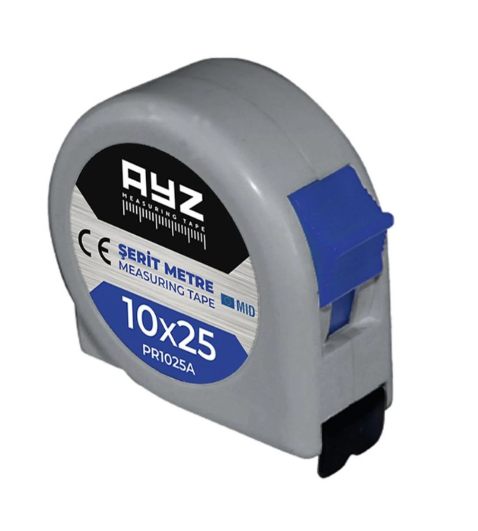 AYZ Şerit Metre Gri (Pr1025A) 10X25 Mt