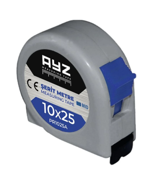 AYZ Şerit Metre Gri (Pr1025A) 10X25 Mt