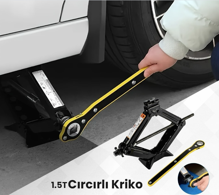 FATONE Kriko Cırcır Kollu 1.5 Ton