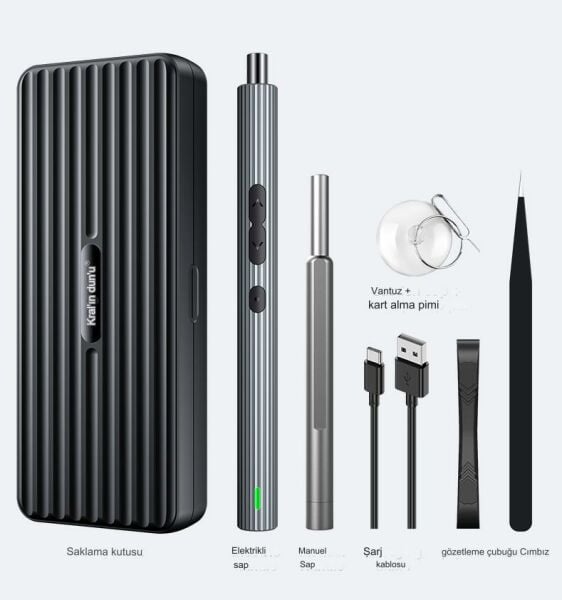 UF TOOLS 882058 58 Parça Hassas Elektrikli Tornavida Seti S2 Çelik Uçlu Taşınabilir Tornavida