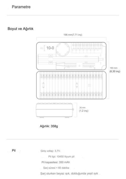 UF TOOLS 882058 58 Parça Hassas Elektrikli Tornavida Seti S2 Çelik Uçlu Taşınabilir Tornavida