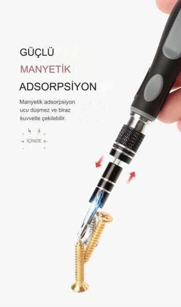 UF TOOLS KS-840084 32 Parça Taşınabilir Şeffaf Kutulu Hassas Manyetik Mini Tornavida Seti