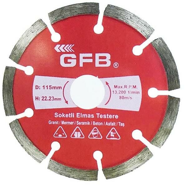 GFB Soketli Elmas Beton Mermer Kesici 230mm