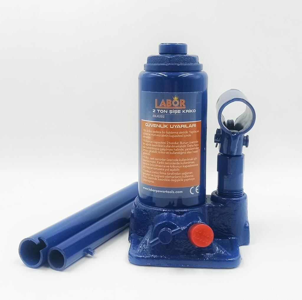 LABOR Hidrolik Şişe Kriko 2 Ton Plastik Kutulu