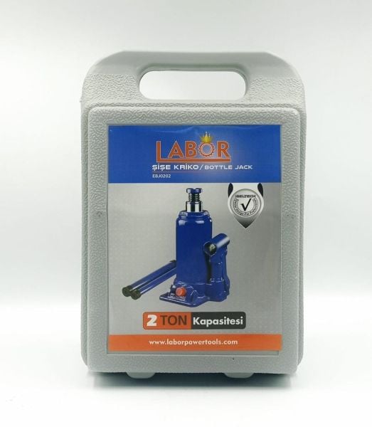 LABOR Hidrolik Şişe Kriko 2 Ton Plastik Kutulu