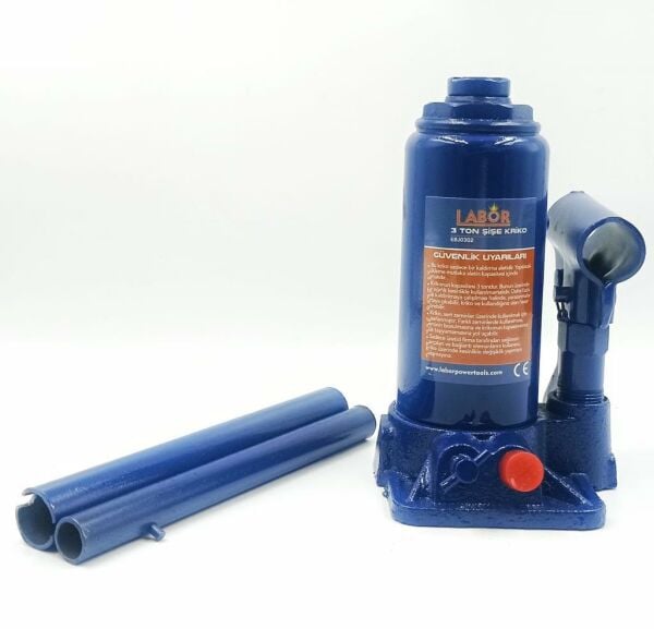 LABOR Hidrolik Şişe Kriko 3 Ton Plastik Kutulu