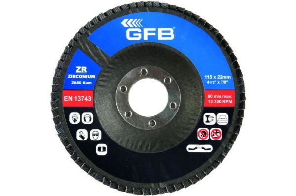 GFB 10 Adet Zirkonyum Flap Disk Zımpara 115mm-120 Kum