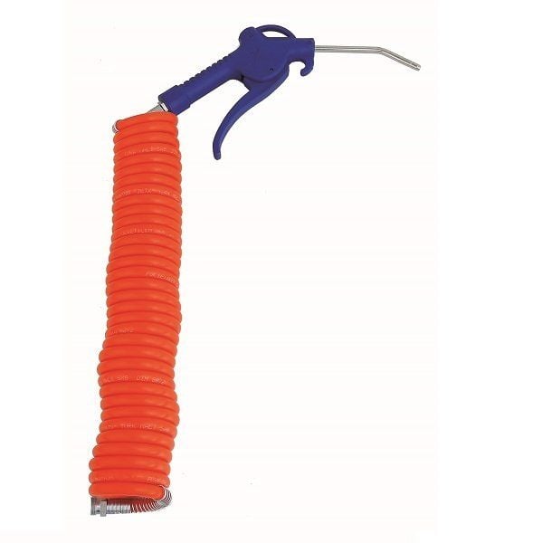 LEO Plastik Saplı Kısa Hava Tabancalı Spiralli Hortum Seti